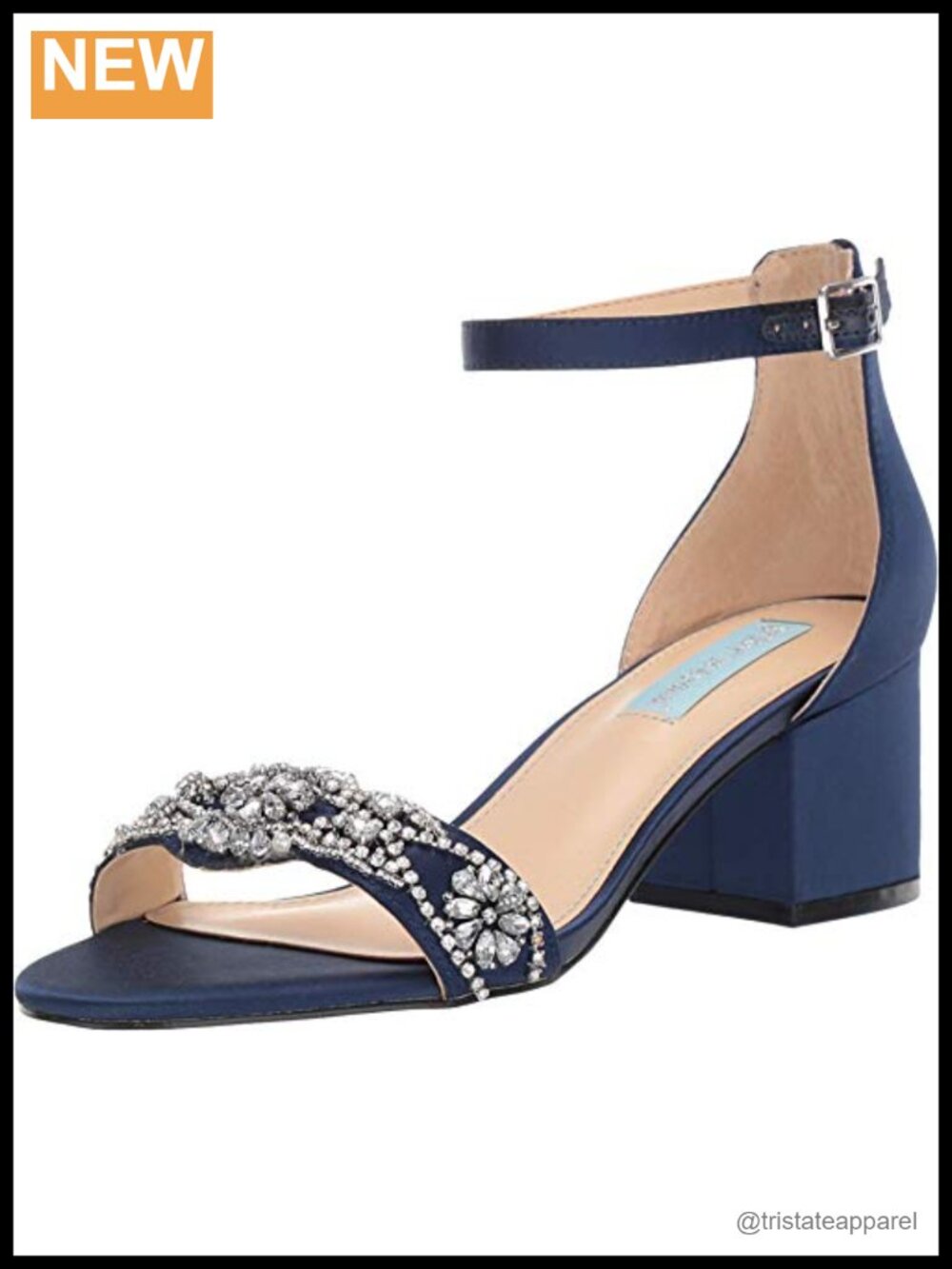 Betsey Johnson Sb-mel Satin Ankle Strap Block Heel Sandal Formal